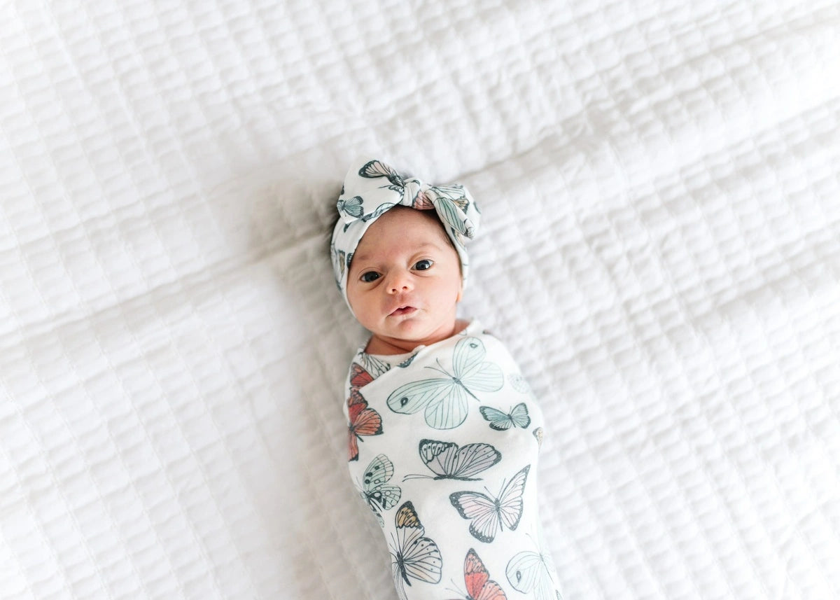 Premium Dot Knit Bow Headband for Babies