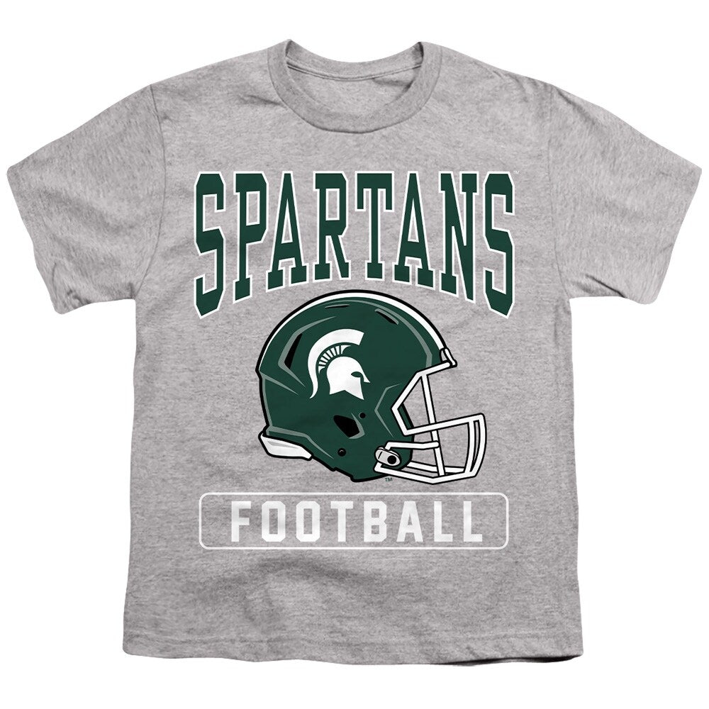 Premium Michigan State University Football Helmet Youth T-Shirt for Boys & Girls