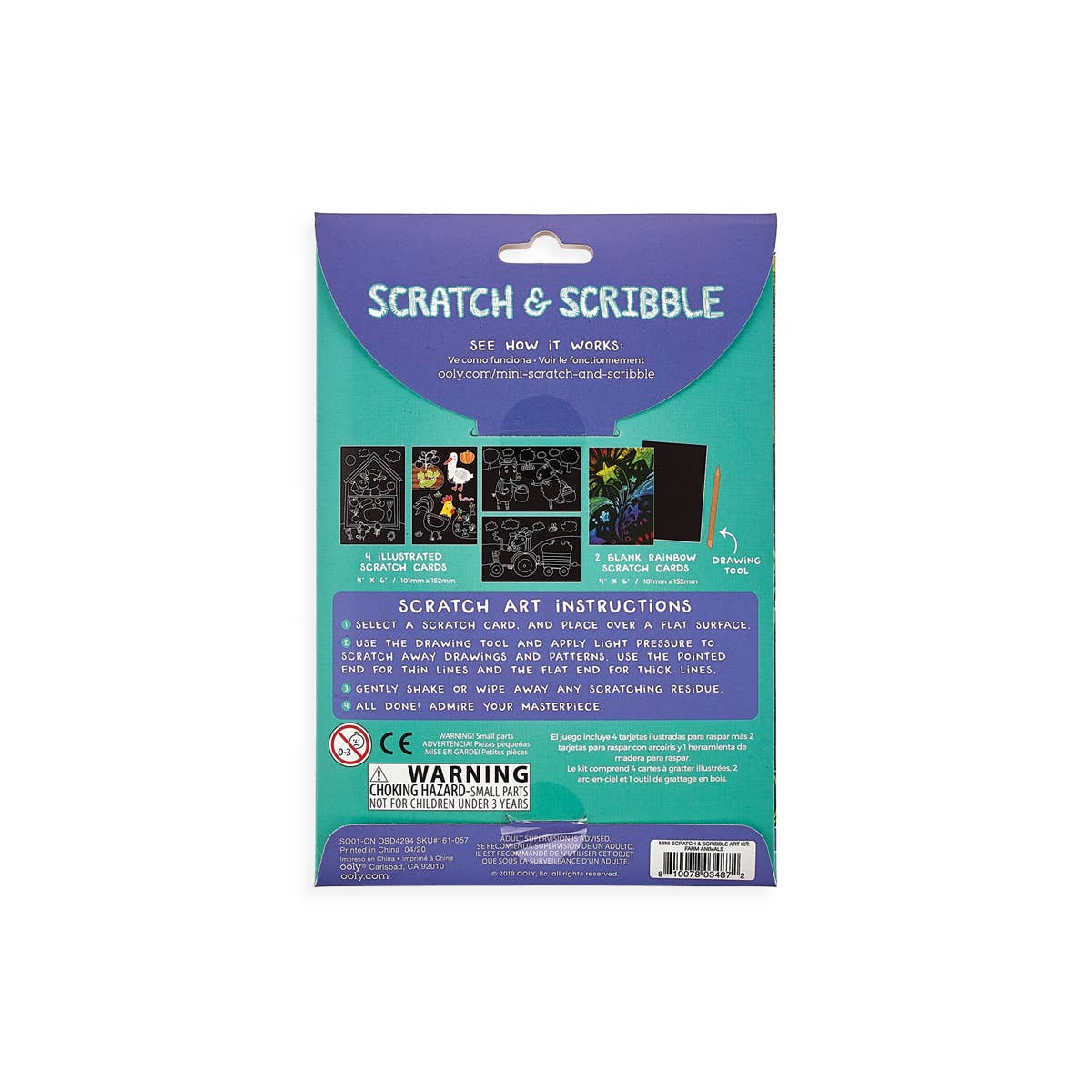 Ultimate Mini Scratch & Scribble Art Kit: Farm Animals Adventure