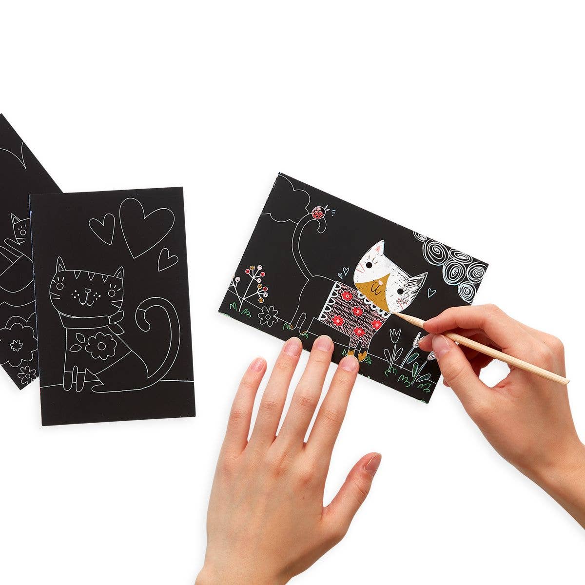 Ultimate Mini Scratch & Scribble Art Kit: Cutie Cats Edition