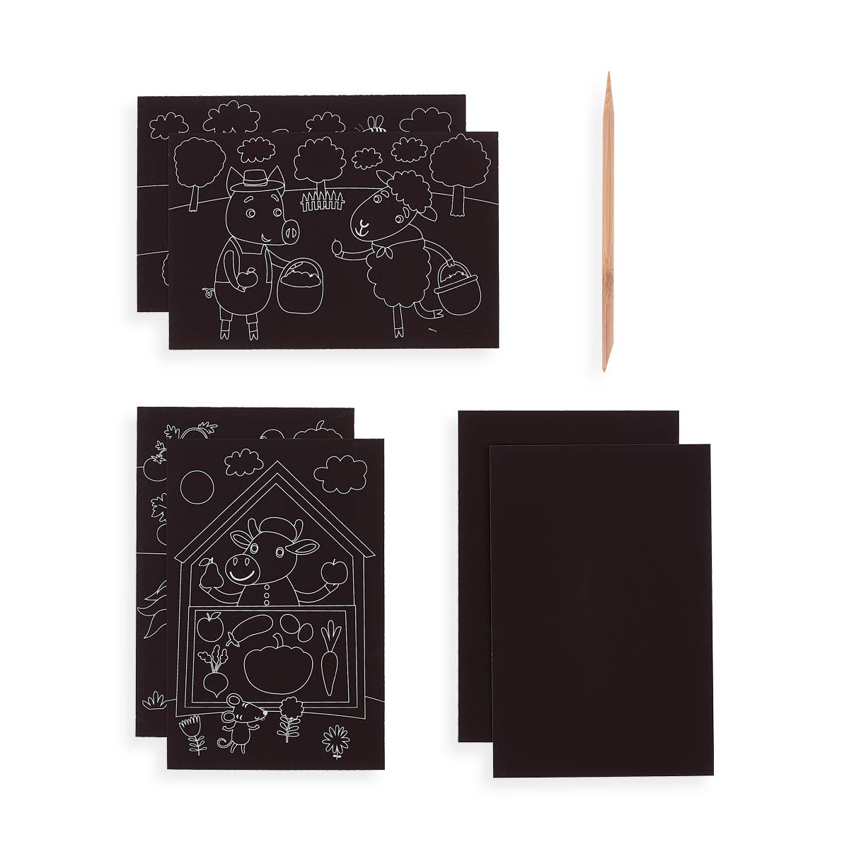 Ultimate Mini Scratch & Scribble Art Kit: Farm Animals Adventure