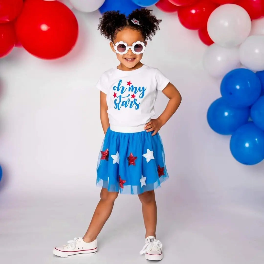 Ultimate Oh My Stars Kids Patriotic Tee - Premium Short Sleeve Shirt
