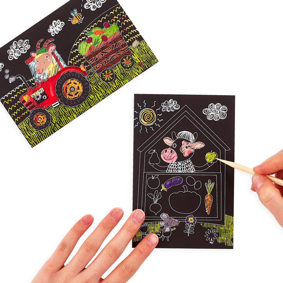 Ultimate Mini Scratch & Scribble Art Kit: Farm Animals Adventure