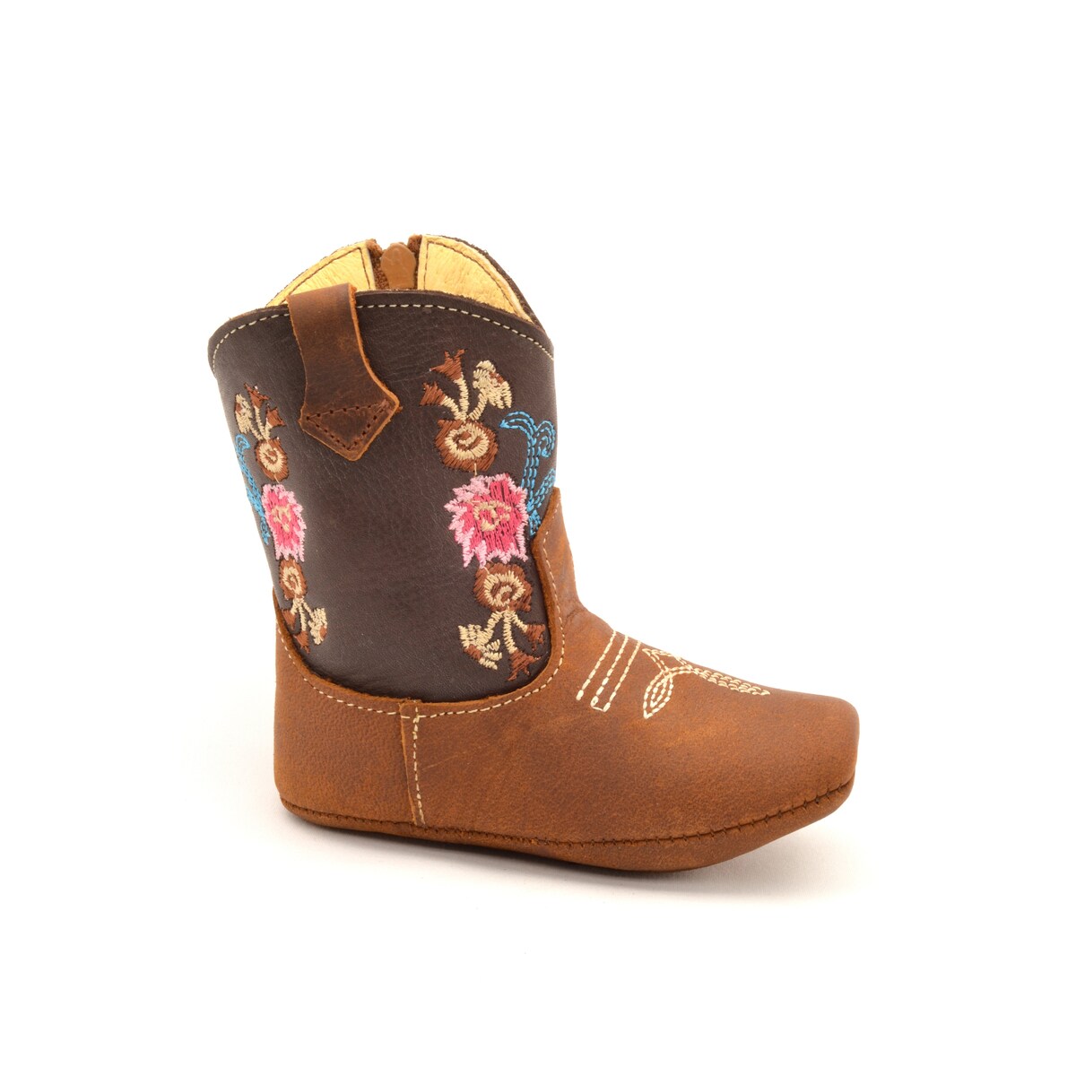 RedHawk Boot Co. Premium Little Cowpokes Square Toe Booties in Tan - Ultimate Comfort for Tiny Cowboys