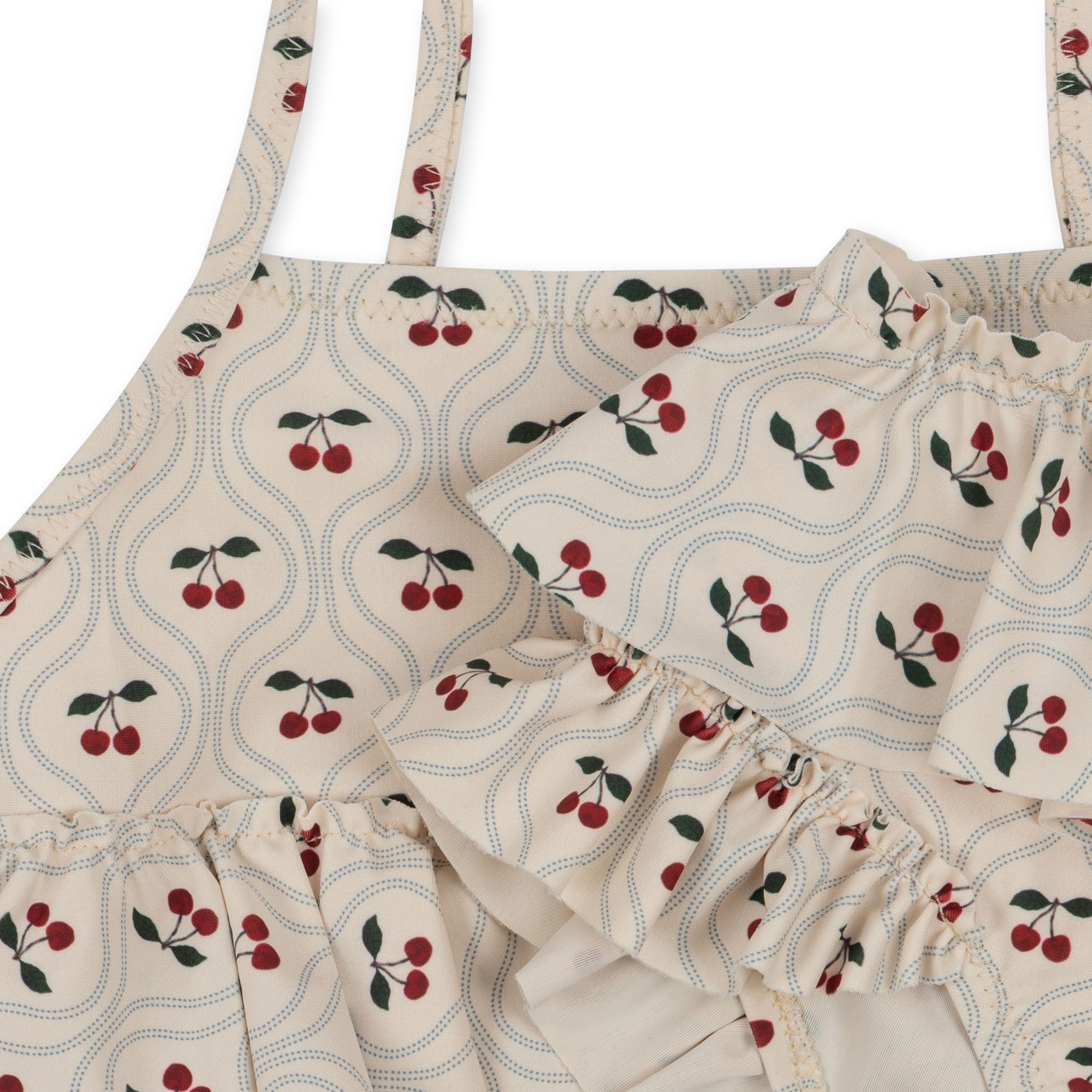 Premium Konges Slojd Manuca Frill Bikini - Cherry Print for Summer Escapes