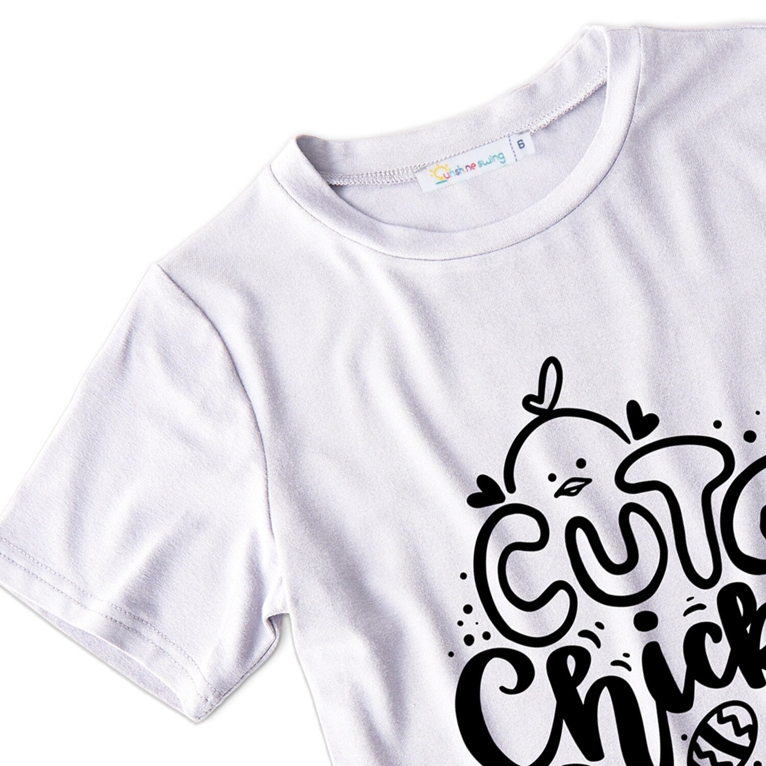 Premium White Cute Chick Short-Sleeve Tee - Ultimate Comfort & Style