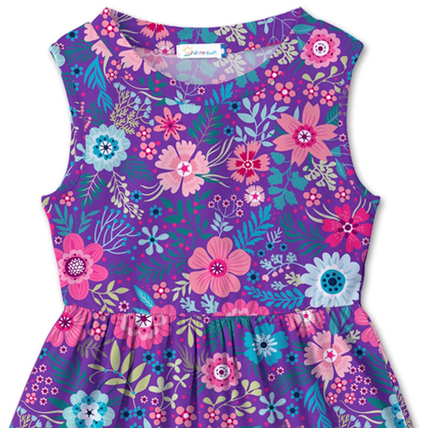 Ultimate Floral Elegance Tank Dress - Purple & Pink