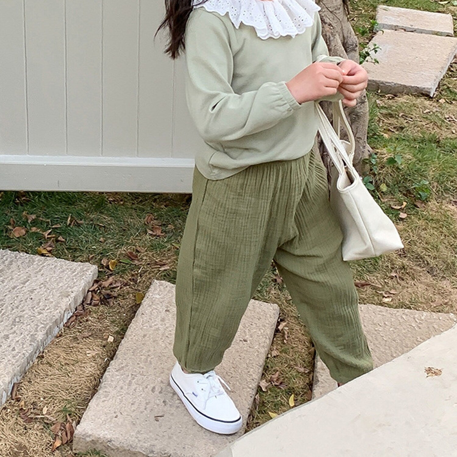 Premium Army Green Crinkle Pants - Ultimate Comfort & Style