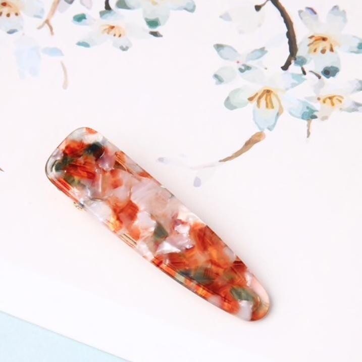Premium Orange Marbled Hair Clip - Ultimate Style Upgrade
