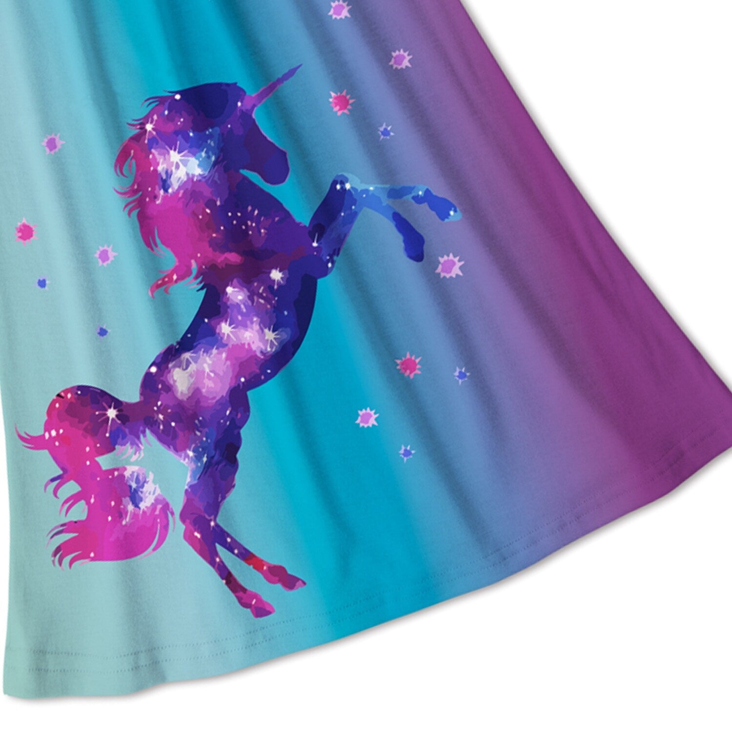 Premium Unicorn Ombre Tank Dress - Blue & Purple