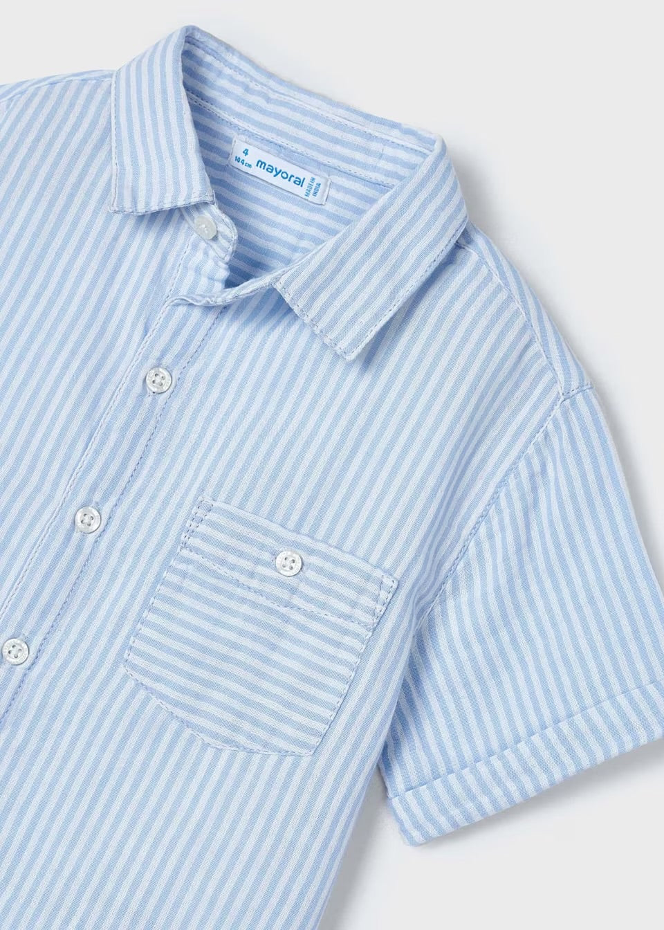 Premium Striped Button-Down Shirt | Soft Powder Blue